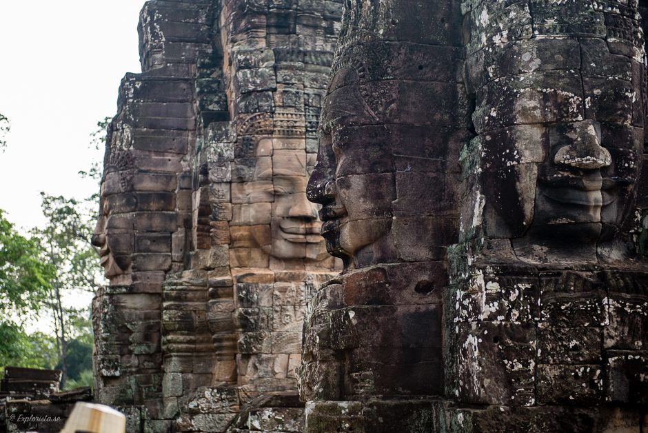 ansikten i stenen, tempel i kambodja
