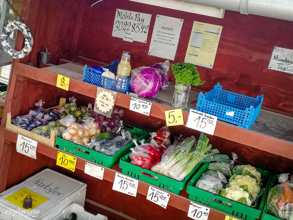 vägbutik danmark med grönsaker