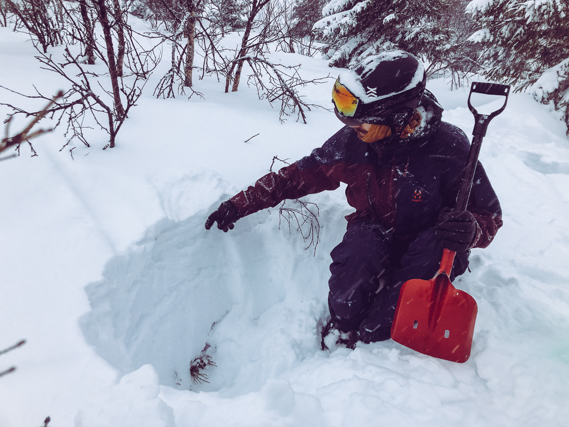 lavinkurs SVELAV Friåkning 1 med Summit guides i Åre - snölager