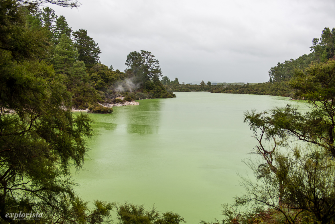 thermal wonderland, grön sjö