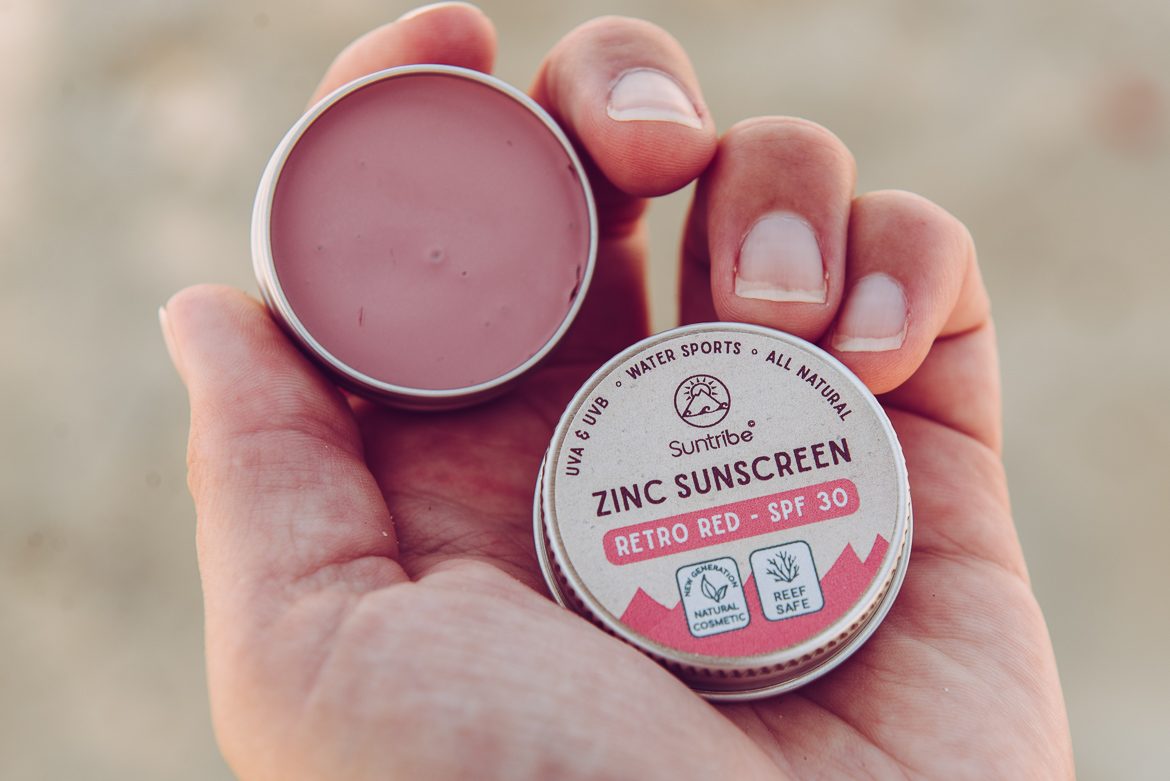 Suntribe worry-free sunscreen produkter - Zinc red