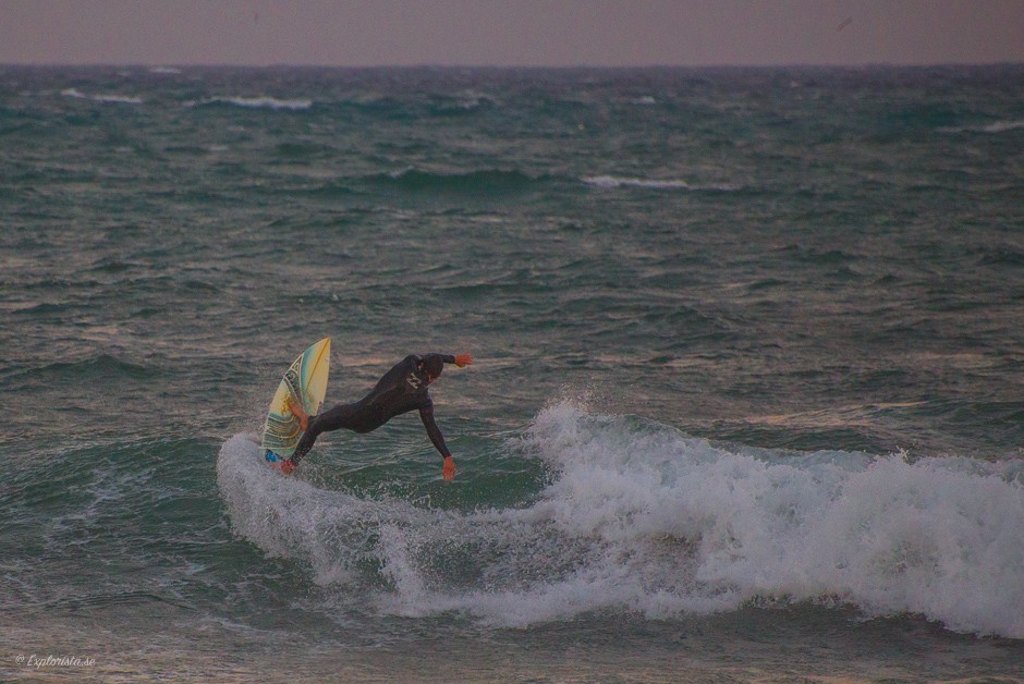 surfare våg