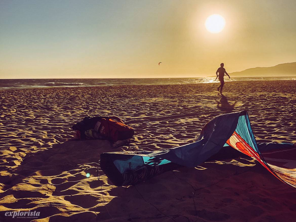 kite i solnedgång