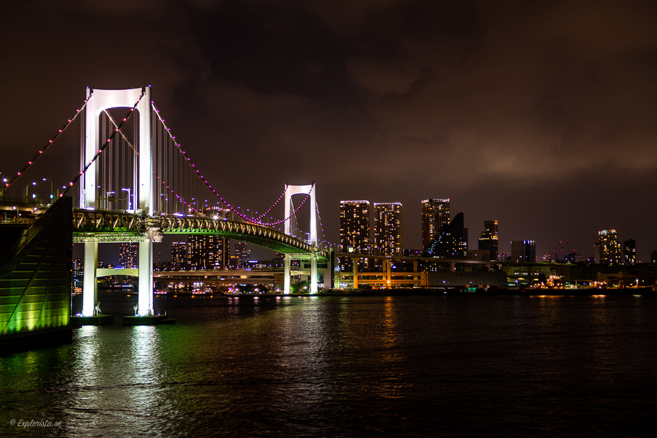 nattfoto tokyo rainbow bridge
