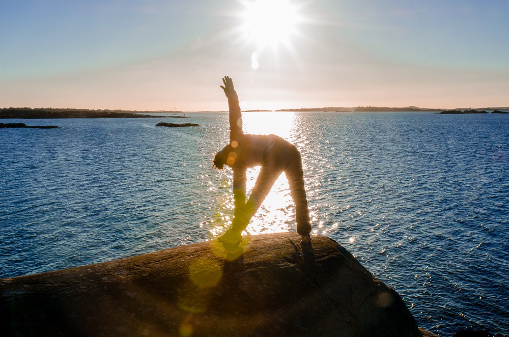 yoga vid havet
